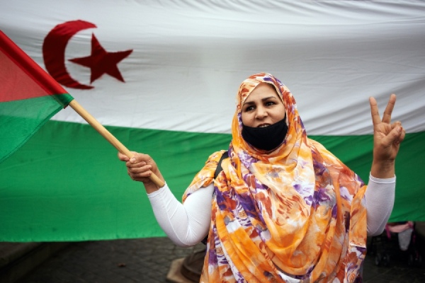 Saharawi refugees in Toulouse France protest the recognition of Moroccan sovereignty over Western Sahara in December 2020. PA Images 1